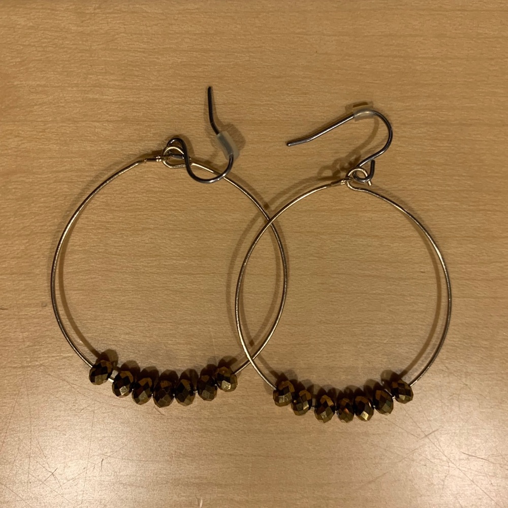 Gold hoop earrings